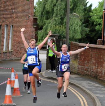 Julie and Debby from Scunthorpe & District a leaping - Sting 2017